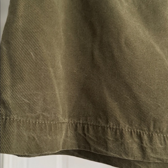 Corduroy Olive Button-Detail Women's Skirt - Picture 2 of 10